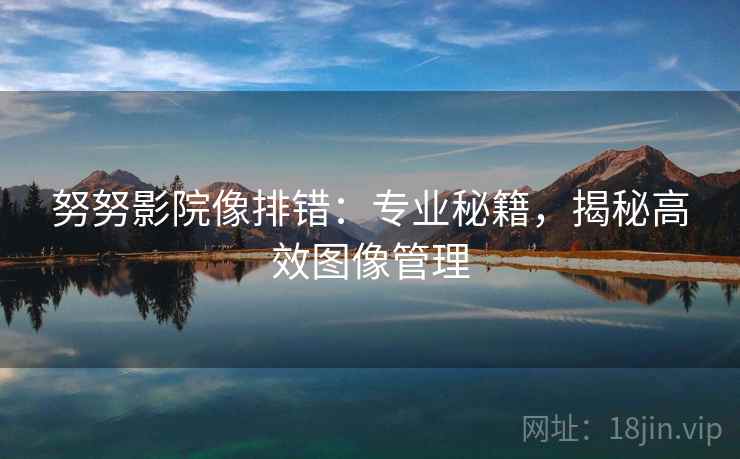 努努影院像排错：专业秘籍，揭秘高效图像管理