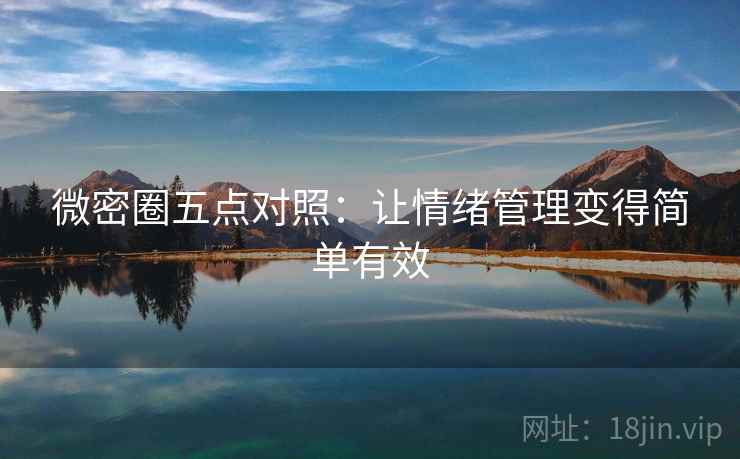 微密圈五点对照：让情绪管理变得简单有效
